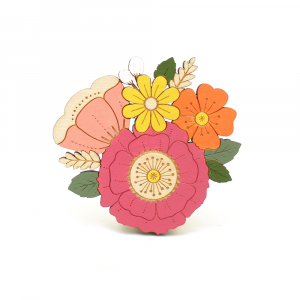 Summer Wildflowers Brooch - Pink