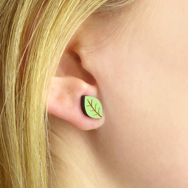 beech leaf earrings by layla amber