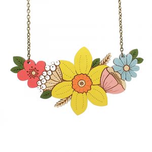 Daffodil Spring Bouquet Necklace