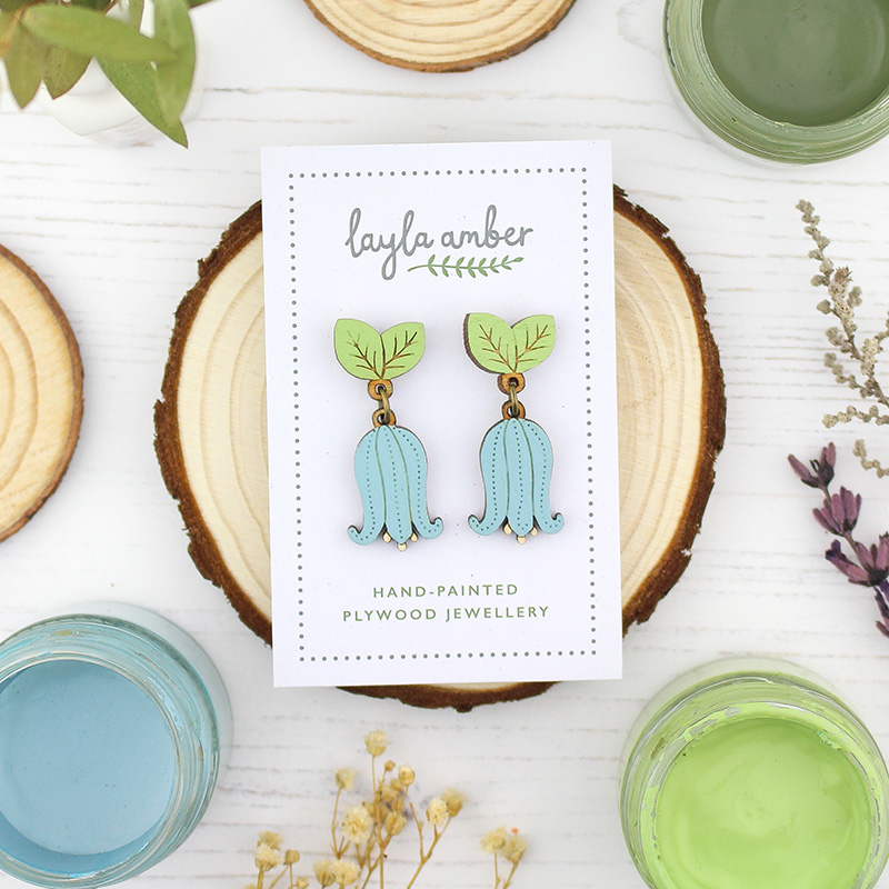 Wild Bluebell Drop Earrings - Image 2