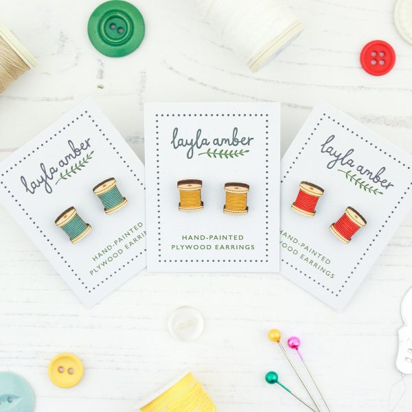 Cotton Reel Earrings - Image 2