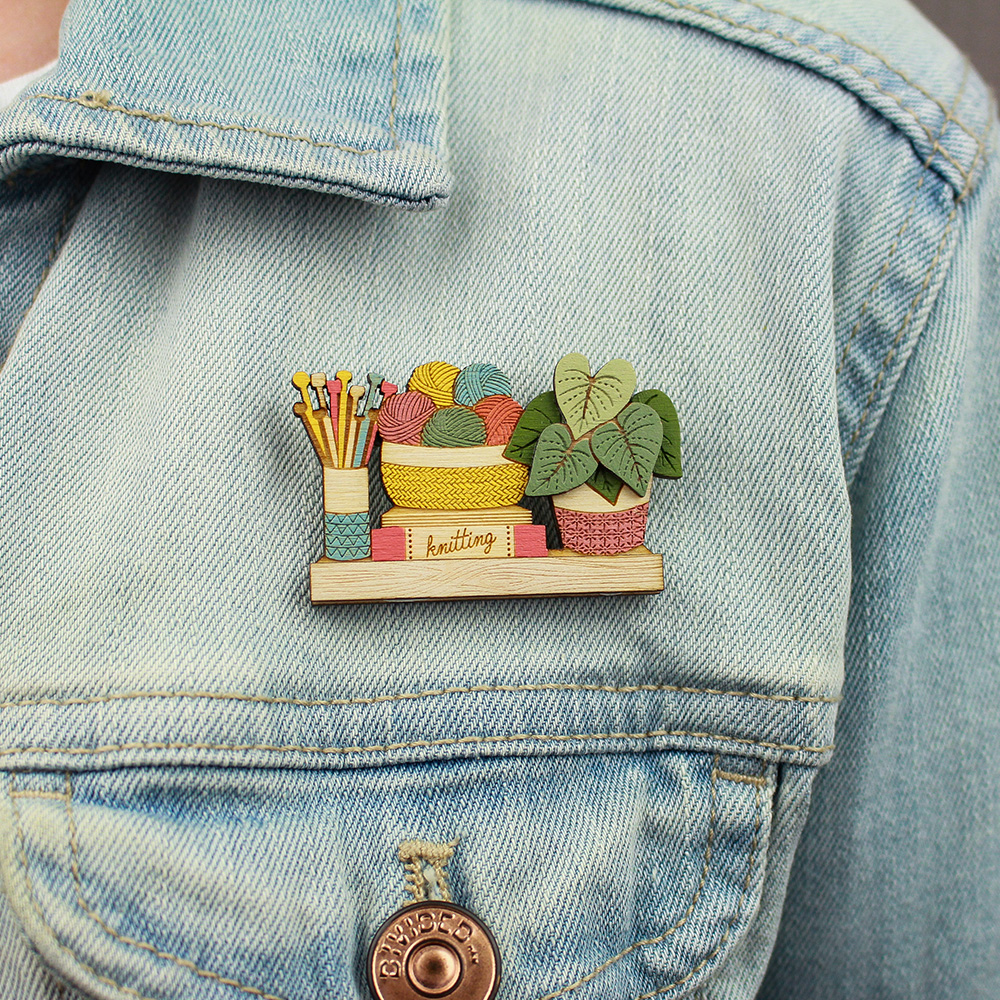 Happy Knitting Brooch - Image 3