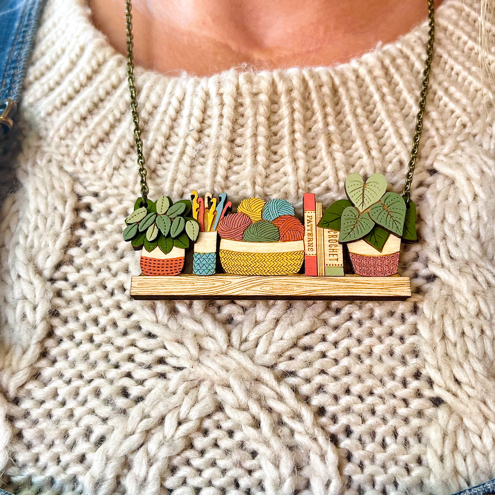 Happy Crochet Necklace - Image 4