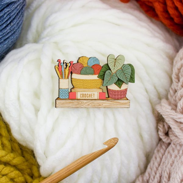 Happy Crochet Brooch - Image 2